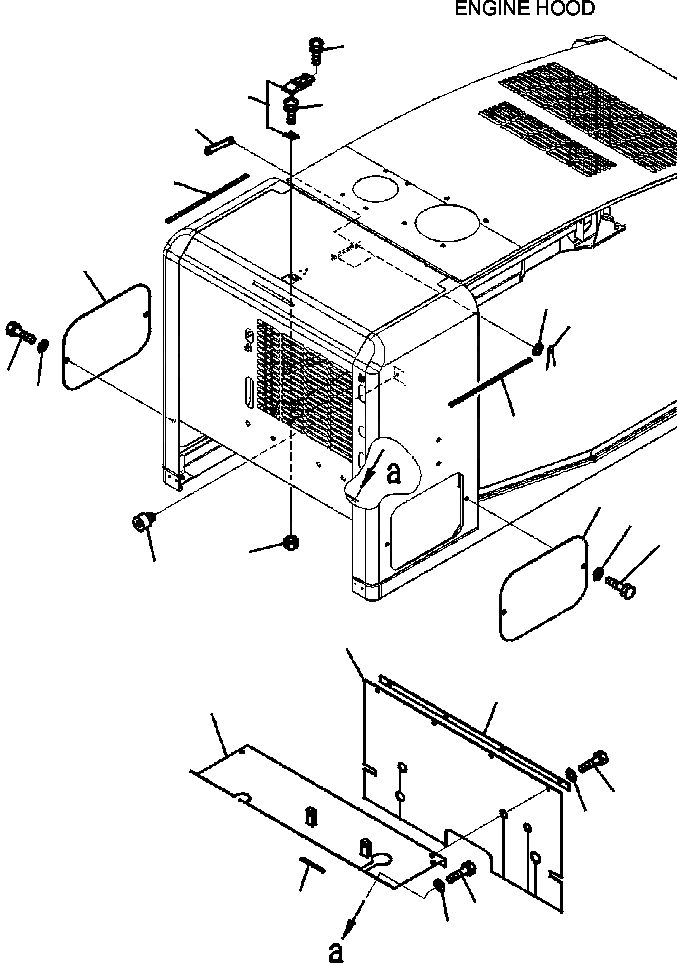 Схема запчастей Komatsu WA320-5L - M-A КАПОТ BULKHEAD ЧАСТИ КОРПУСА