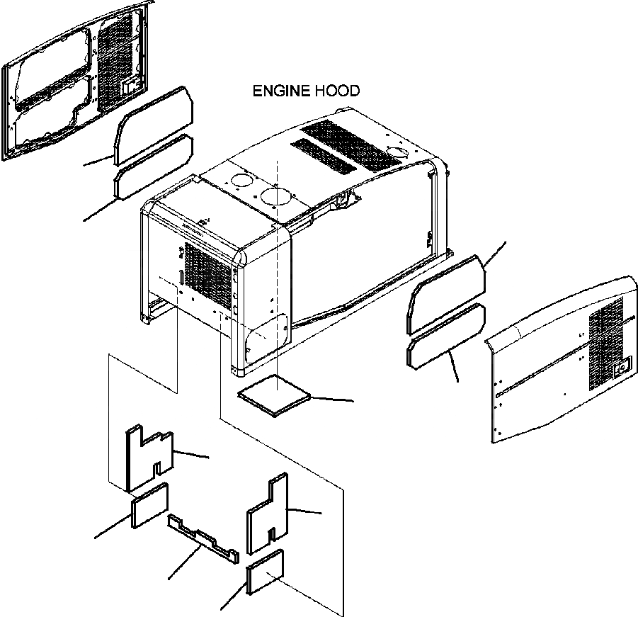 Схема запчастей Komatsu WA320-5L - M-A КАПОТ SOUND INSULATION ЧАСТИ КОРПУСА