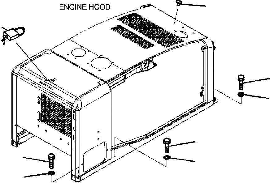 Схема запчастей Komatsu WA320-5L - M-7A КРЕПЛЕНИЕ КАПОТАING ЧАСТИ КОРПУСА