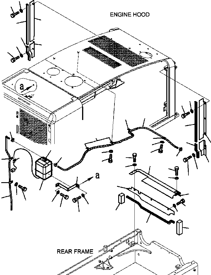 Схема запчастей Komatsu WA320-5L - M-A КАПОТ СИСТЕМА ТРУБ РАДИАТОРА И ДЕФЛЕКТОРS ЧАСТИ КОРПУСА