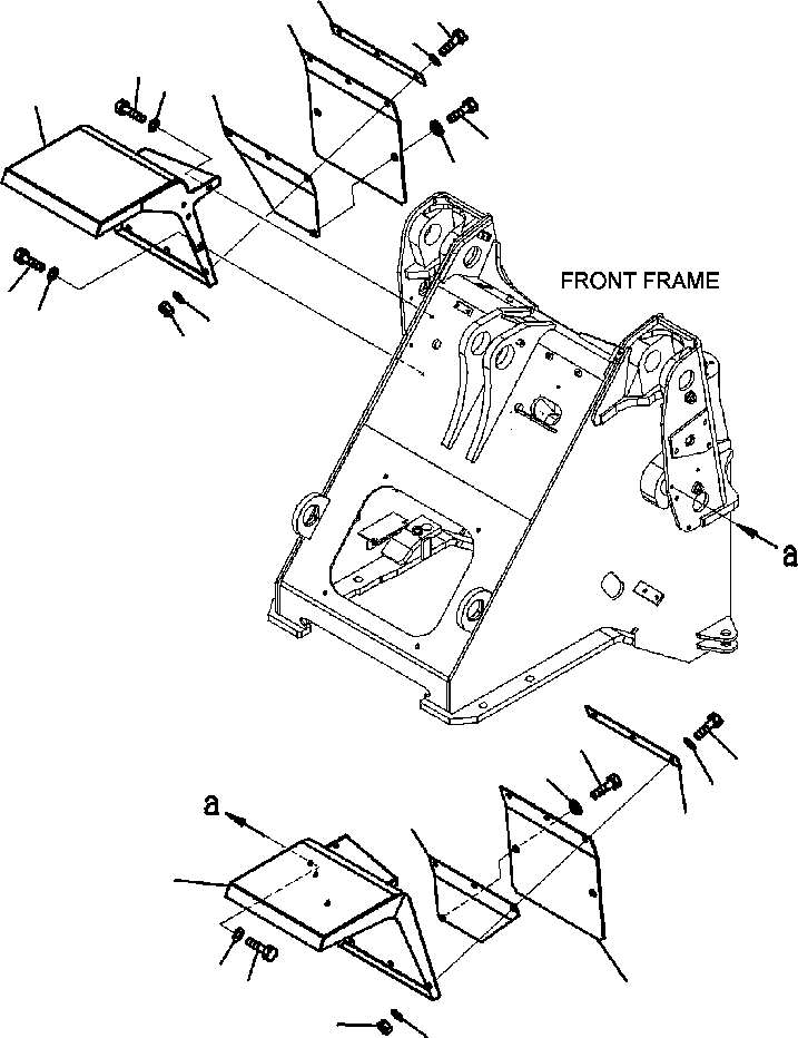 Схема запчастей Komatsu WA320-5L - M-A ПЕРЕДН. КРЫЛО ЧАСТИ КОРПУСА