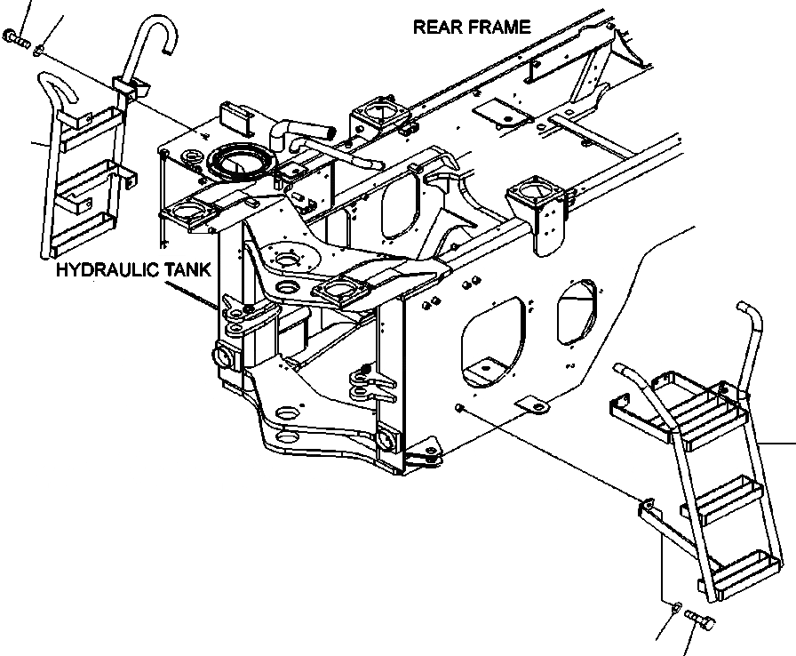 Схема запчастей Komatsu WA320-5L - M-A ЛЕСТНИЦА ЧАСТИ КОРПУСА
