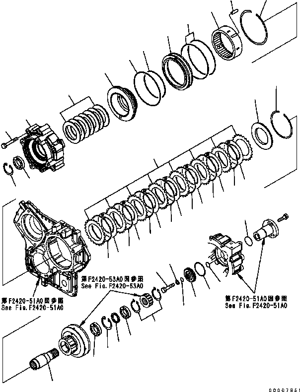 Схема запчастей Komatsu WA320-5 - ПЕРЕДАЧА (/) (МУФТА КОЖУХ) ТРАНСМИССИЯ