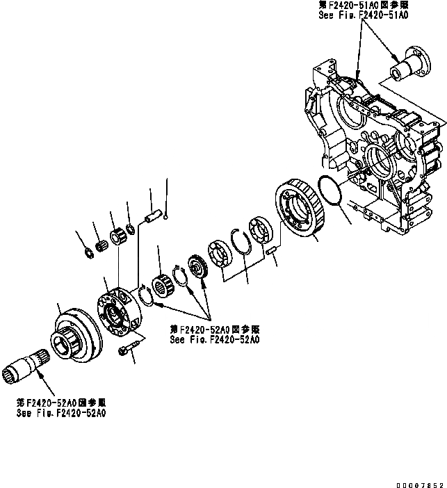 Схема запчастей Komatsu WA320-5 - ПЕРЕДАЧА (/) (ПРИВОД) ТРАНСМИССИЯ