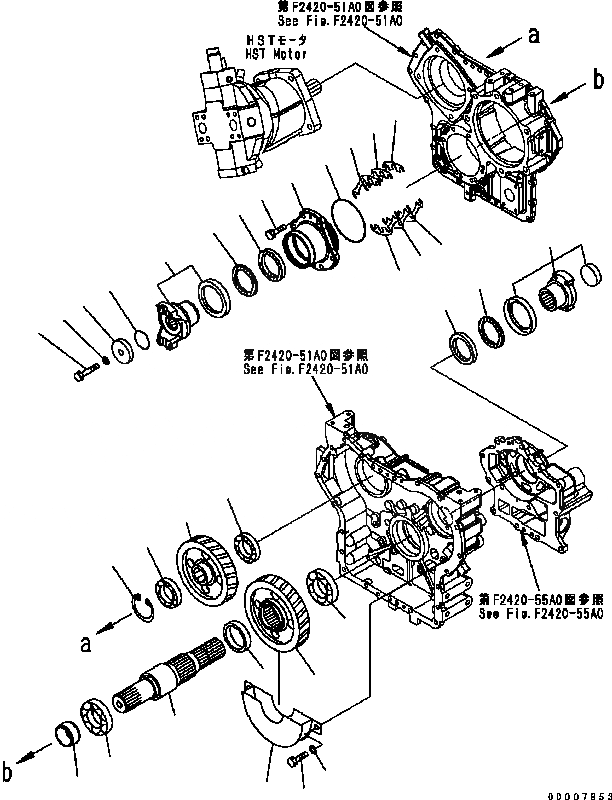 Схема запчастей Komatsu WA320-5 - ПЕРЕДАЧА (/) (ВЫХОД) ТРАНСМИССИЯ