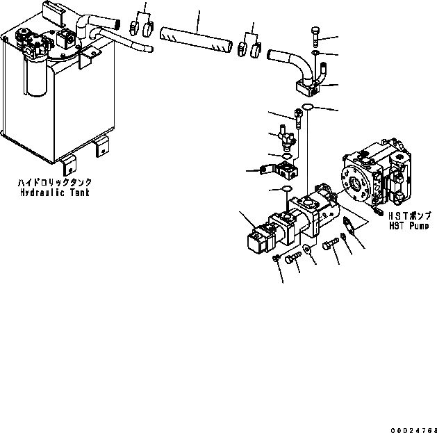 Схема запчастей Komatsu WA320-5 - ГИДР. НАСОС. ГИДРАВЛИКА