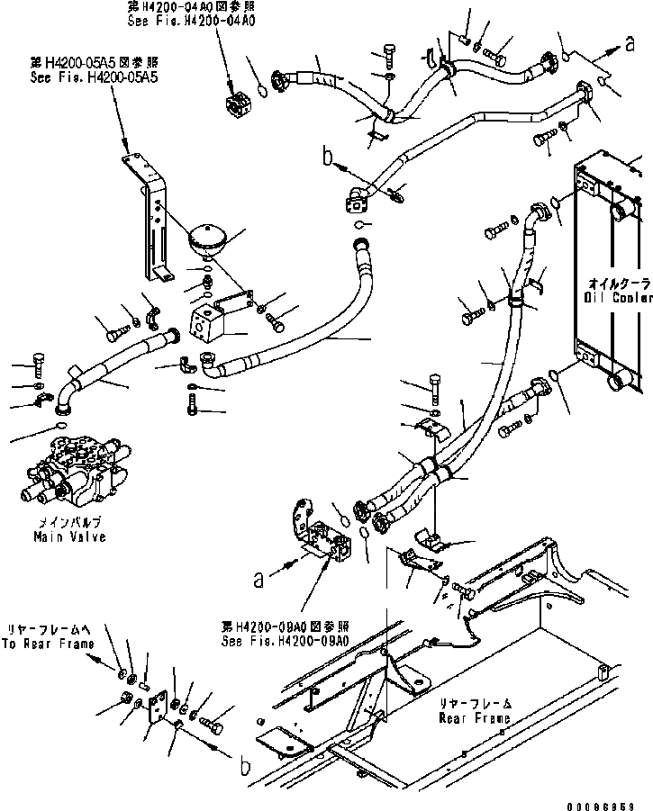 Схема запчастей Komatsu WA320-5 - ГИДРОЛИНИЯ (ВОЗВРАТНАЯ ЛИНИЯ/) (ДЛЯ SUGAR CANE) (№B-B) ГИДРАВЛИКА