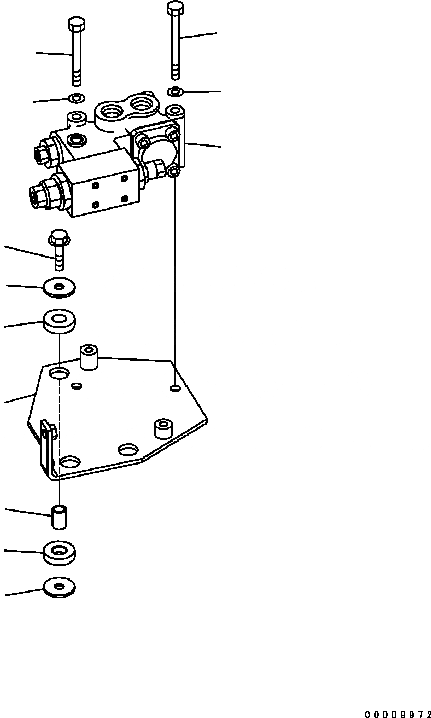 Схема запчастей Komatsu WA320-5 - ГИДРОЛИНИЯ (ОТСЕКАЮЩИЙ КЛАПАН) ГИДРАВЛИКА