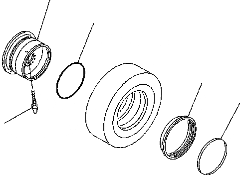 Схема запчастей Komatsu WA320-5 - ОБОД КОЛЕСА (ДЛЯ .- БЕСКАМЕРНЫЕ ШИНЫ) КОЛЕСА И ITS КОМПОНЕНТЫ