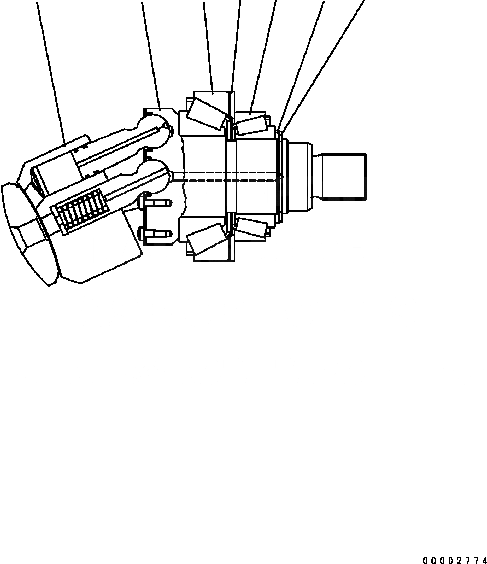 Схема запчастей Komatsu WA320-5 - МОТОР (/) (№B-B8) ОСНОВН. КОМПОНЕНТЫ И РЕМКОМПЛЕКТЫ