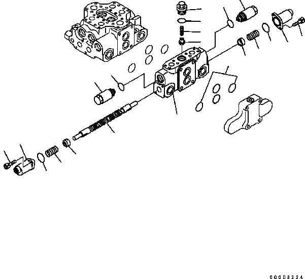 Схема запчастей Komatsu WA320-5 - УПРАВЛЯЮЩ. КЛАПАН (3-Х СЕКЦИОНН.) (/) ОСНОВН. КОМПОНЕНТЫ И РЕМКОМПЛЕКТЫ
