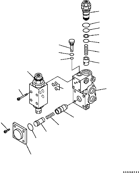 Схема запчастей Komatsu WA320-5 - ОТСЕКАЮЩИЙ КЛАПАН ОСНОВН. КОМПОНЕНТЫ И РЕМКОМПЛЕКТЫ