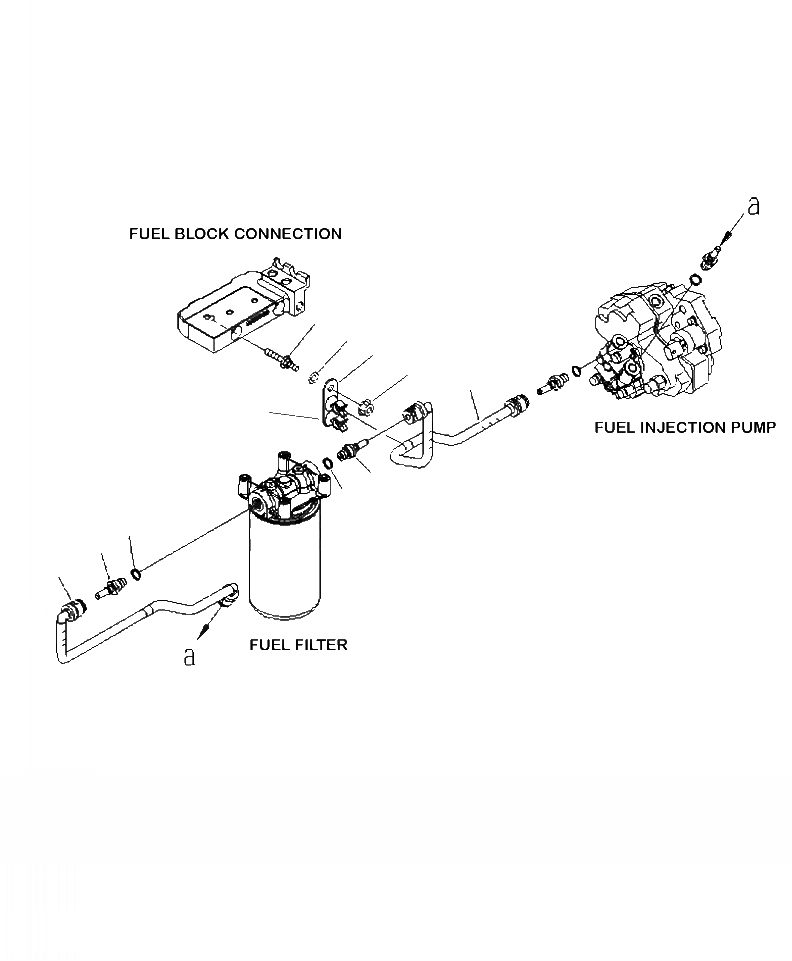 Схема запчастей Komatsu WA320-6 - A-AA ТРУБЫ ТОПЛ. ФИЛЬТРА ДВИГАТЕЛЬ
