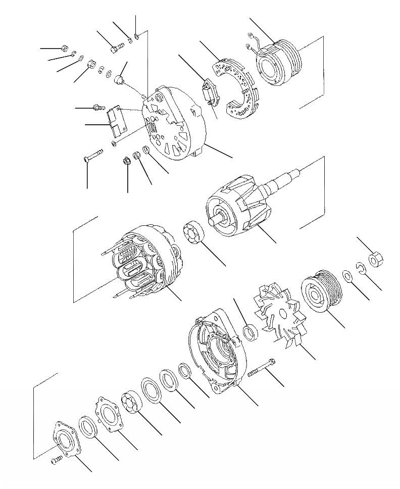 Схема запчастей Komatsu WA320-6 - A9-AA ГЕНЕРАТОР V - 9 AMP ДВИГАТЕЛЬ