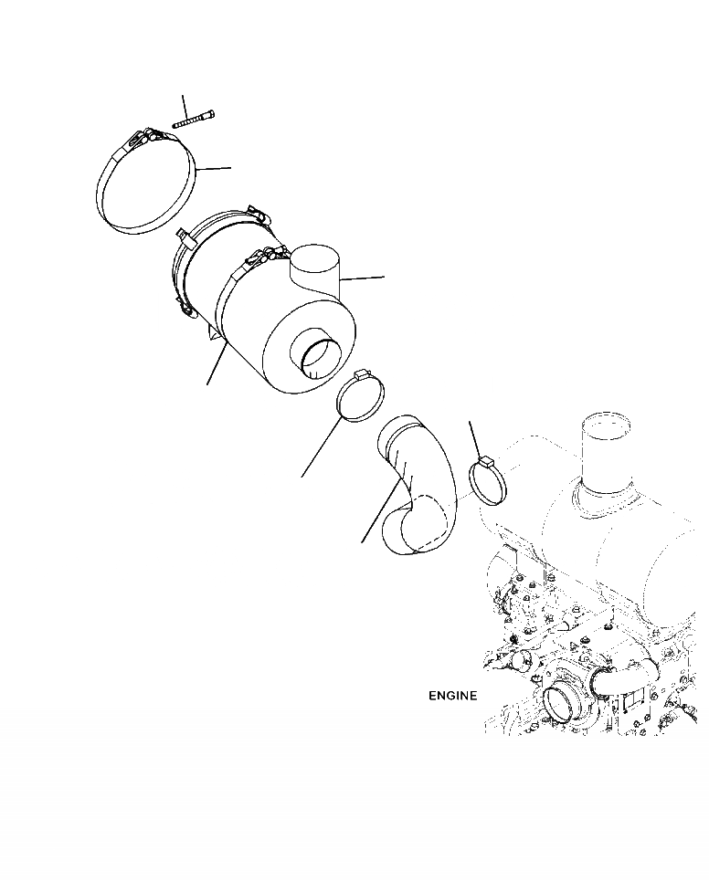 Схема запчастей Komatsu WA320-6 - B-A ВОЗДУХООЧИСТИТЕЛЬ КРЕПЛЕНИЕ КОМПОНЕНТЫ ДВИГАТЕЛЯ