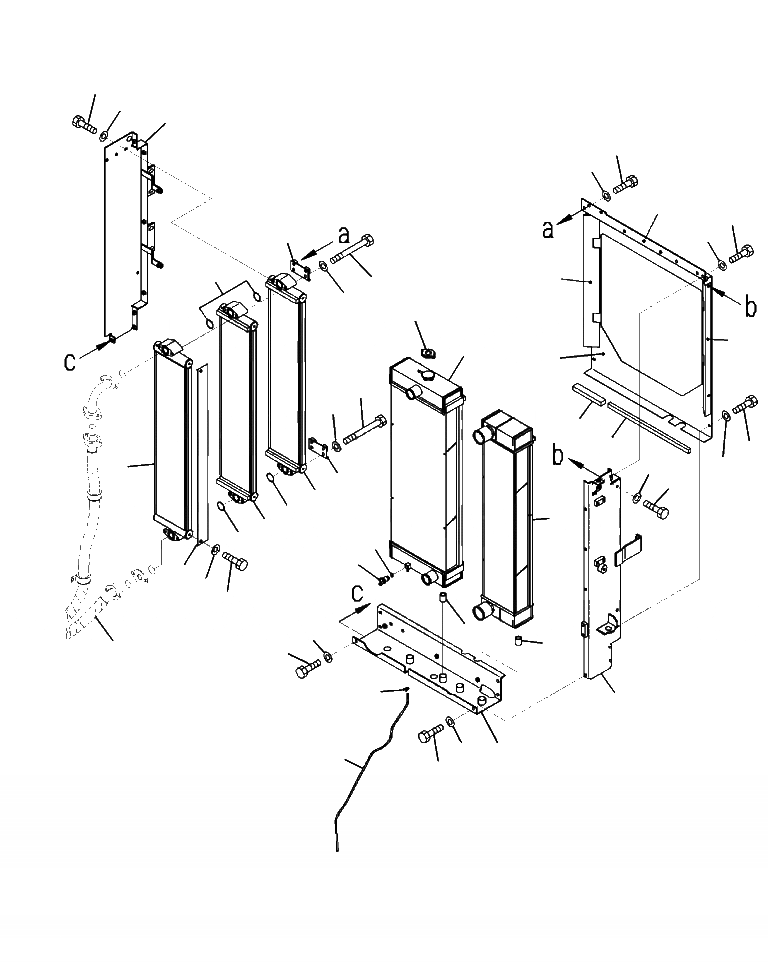 Схема запчастей Komatsu WA320-6 - C-A РАДИАТОР СТАНДАРТН. СЕРДЦЕВИНА СИСТЕМА ОХЛАЖДЕНИЯ