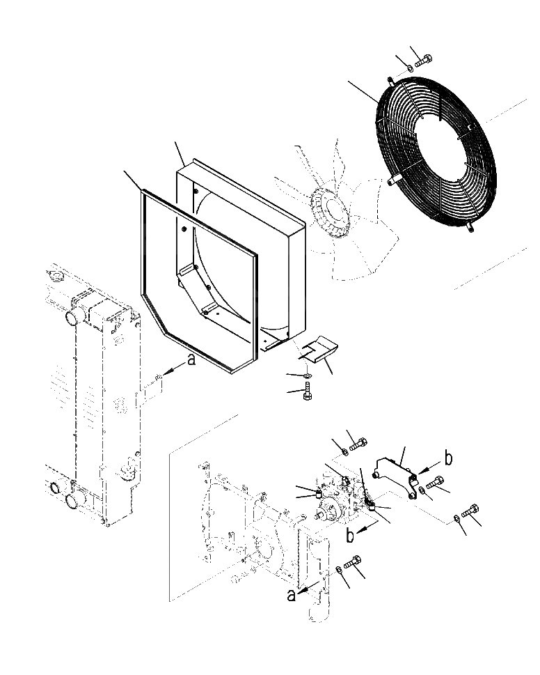 Схема запчастей Komatsu WA320-6 - C-A ЗАЩИТА ВЕНТИЛЯТОРА СТАНДАРТН. РАДИАТОР СИСТЕМА ОХЛАЖДЕНИЯ