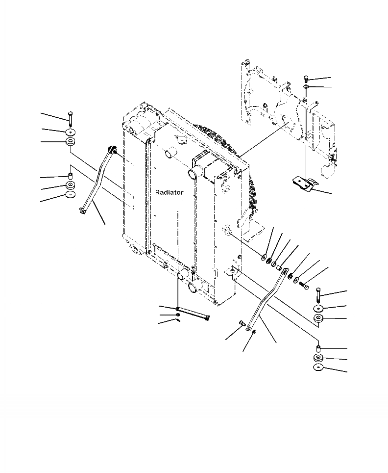 Схема запчастей Komatsu WA320-6 - C-A КРЕПЛЕНИЕ РАДИАТОРА СИСТЕМА ОХЛАЖДЕНИЯ