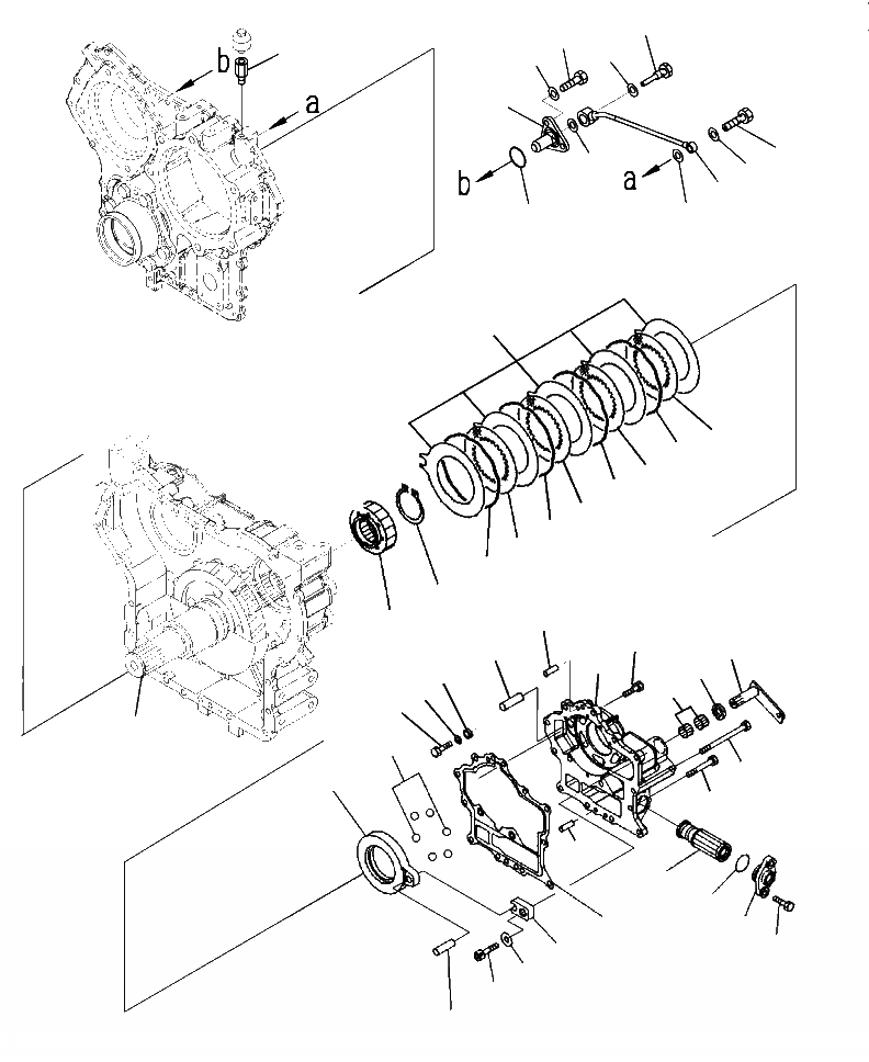 Схема запчастей Komatsu WA320-6 - F-A КОРПУС ПЕРЕДАЧИ ТОРМОЗ. СИЛОВАЯ ПЕРЕДАЧА И КОНЕЧНАЯ ПЕРЕДАЧА