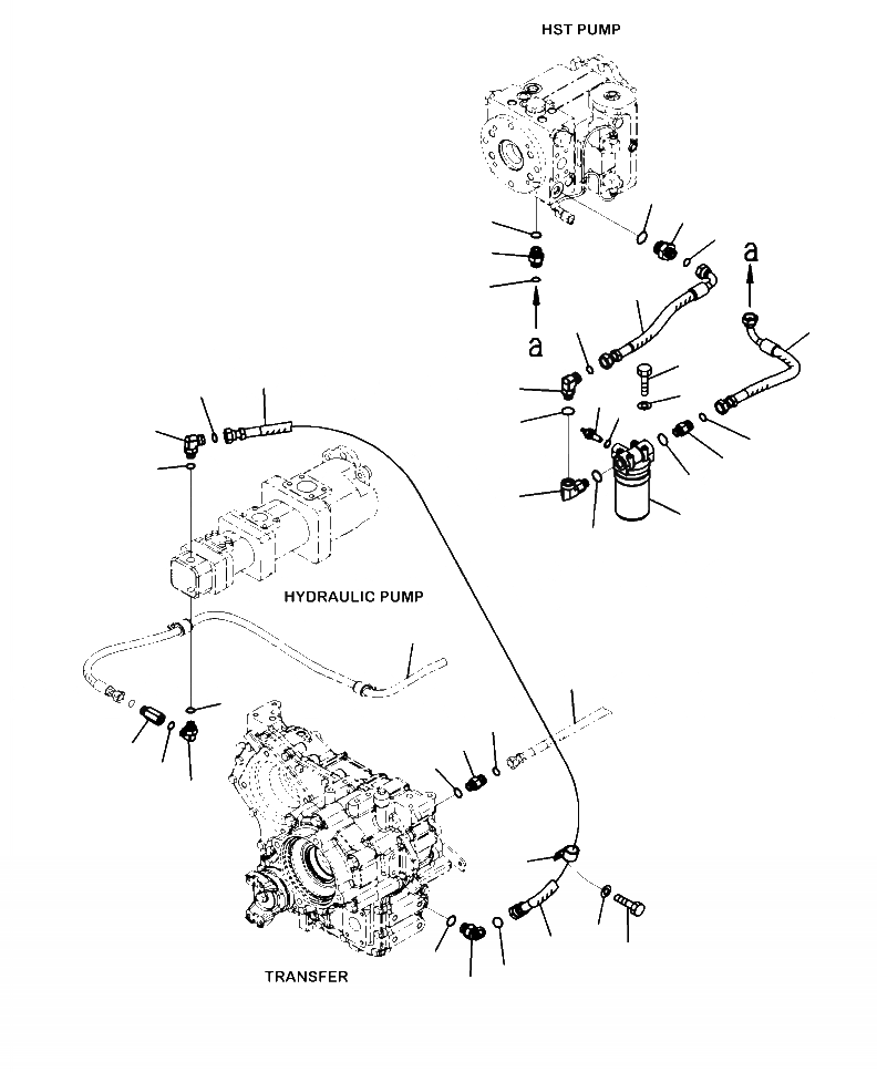 Схема запчастей Komatsu WA320-6 - F7-A ГИДРОЛИНИЯ HST МАСЛ. ФИЛЬТР И ПЕРЕДАЧА ЛИНИЯ СИЛОВАЯ ПЕРЕДАЧА И КОНЕЧНАЯ ПЕРЕДАЧА