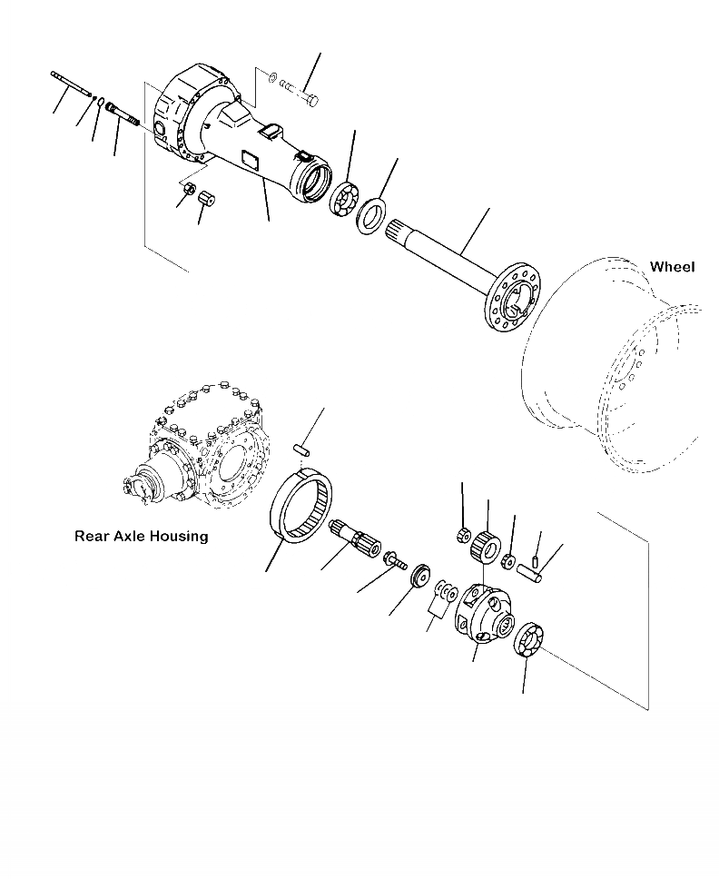 Схема запчастей Komatsu WA320-6 - F-A ЗАДН. МОСТ ЛЕВ. КОНЕЧНАЯ ПЕРЕДАЧА И КОЖУХ СИЛОВАЯ ПЕРЕДАЧА И КОНЕЧНАЯ ПЕРЕДАЧА