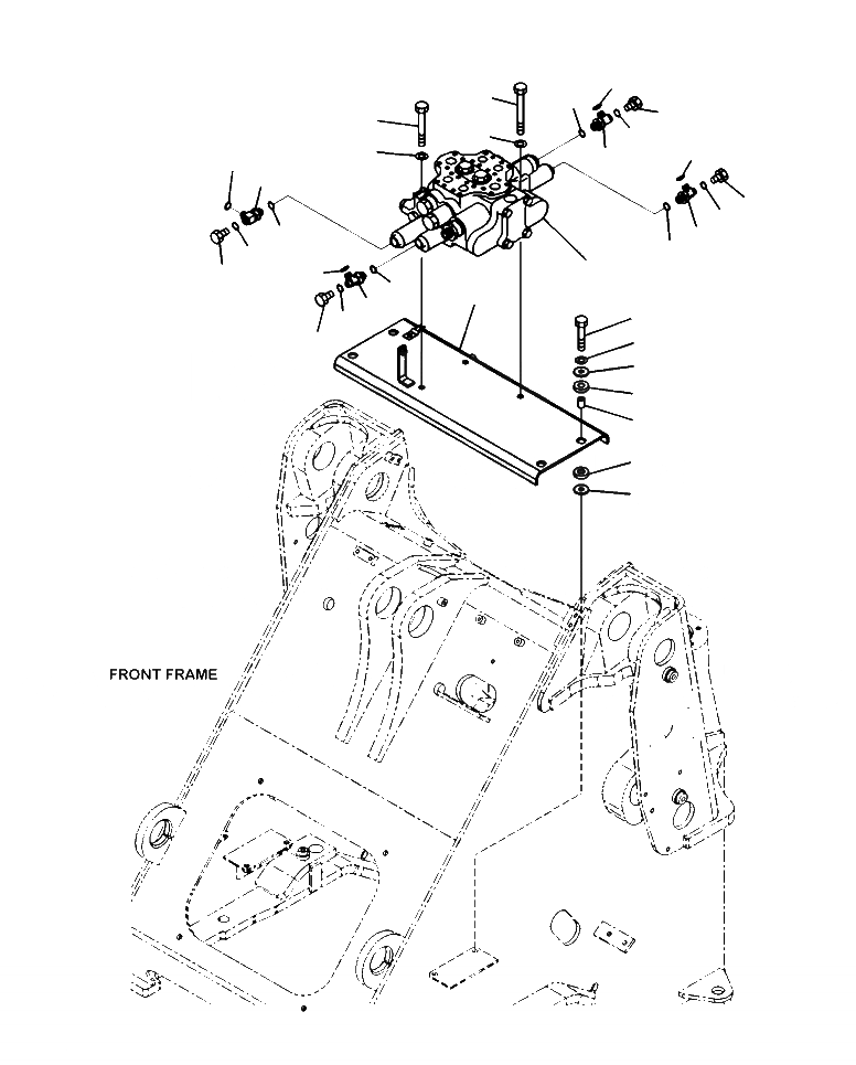 Схема запчастей Komatsu WA320-6 - H-A КРЕПЛЕНИЕ КОНТРОЛЬНОГО КЛАПАНА (2-Х СЕКЦИОНН.) ГИДРАВЛИКА