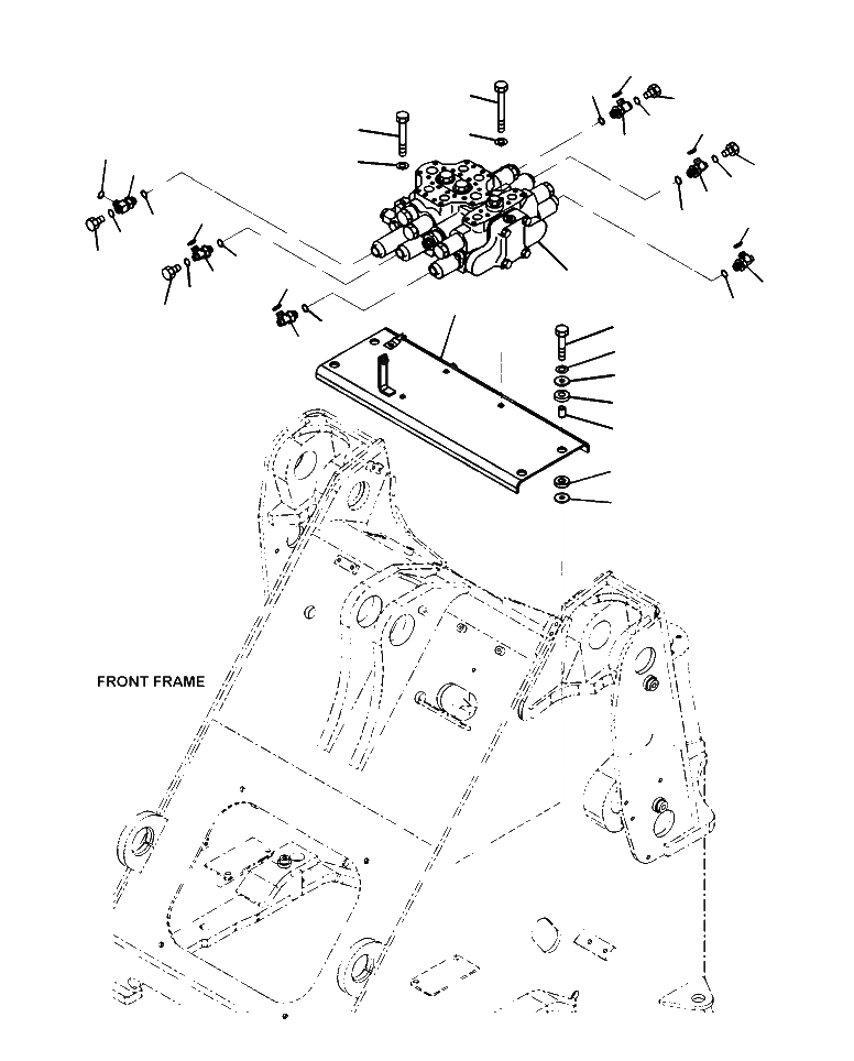 Схема запчастей Komatsu WA320-6 - H-A КРЕПЛЕНИЕ КОНТРОЛЬНОГО КЛАПАНА (3-Х СЕКЦИОНН.) ГИДРАВЛИКА