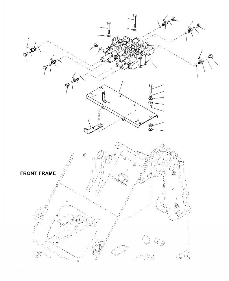 Схема запчастей Komatsu WA320-6 - H-A КРЕПЛЕНИЕ КОНТРОЛЬНОГО КЛАПАНА (4-Х СЕКЦИОНН.) ГИДРАВЛИКА