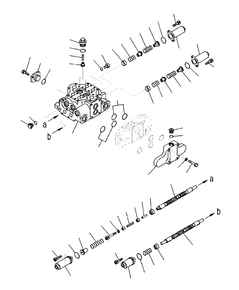 Схема запчастей Komatsu WA320-6 - H-A УПРАВЛЯЮЩ. КЛАПАН COMPLETE ASSEMBLY - 3-Х СЕКЦИОНН. (/) ГИДРАВЛИКА