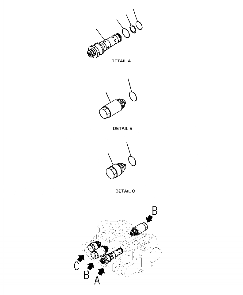 Схема запчастей Komatsu WA320-6 - H-A УПРАВЛЯЮЩ. КЛАПАН COMPLETE ASSEMBLY - 3-Х СЕКЦИОНН. (/) ГИДРАВЛИКА