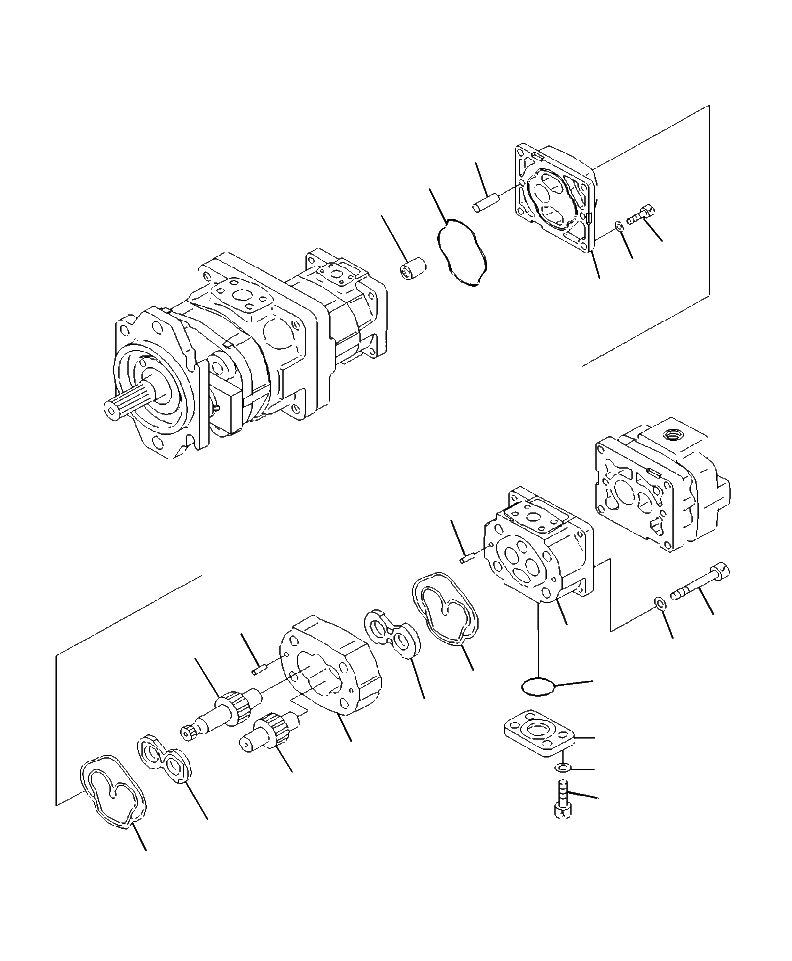 Схема запчастей Komatsu WA320-6 - H-A ОСНОВН. ГИДР. НАСОС. COMPLETE ASSEMBLY (/) ГИДРАВЛИКА