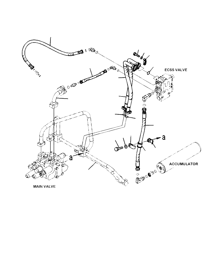 Схема запчастей Komatsu WA320-6 - H-A ГИДРОЛИНИЯ ECSS ТРУБЫ (4-Х СЕКЦИОНН. КЛАПАН) ГИДРАВЛИКА