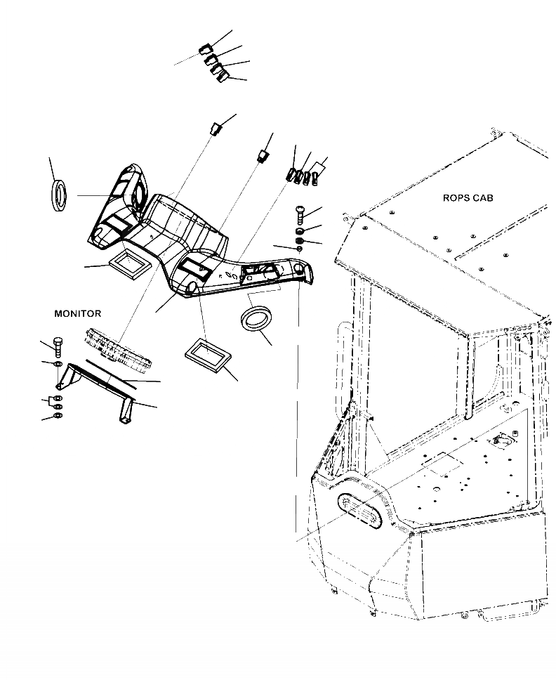Схема запчастей Komatsu WA320-6 - K-A СИСТЕМА ROPS ПЕРЕДН. COVER, ПЕРЕКЛЮЧАТЕЛЬ, МОНИТОР КРЕПЛЕНИЕ OPERATORXD S ОБСТАНОВКА И СИСТЕМА УПРАВЛЕНИЯ