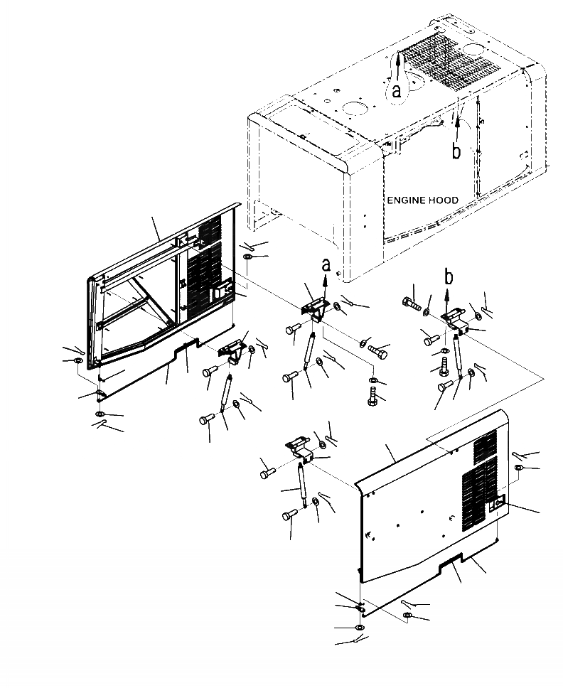 Схема запчастей Komatsu WA320-6 - M-A КАПОТ ДВИГАТЕЛЬ ACCESS ДВЕРЬS (ПОЛН. КРЫЛО) ЧАСТИ КОРПУСА