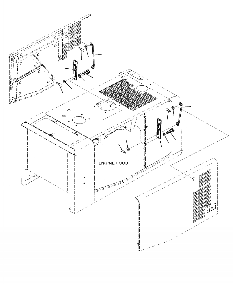 Схема запчастей Komatsu WA320-6 - M-8A КАПОТ ДВИГАТЕЛЬ ACCESS БЛОК ДВЕРИ ЧАСТИ КОРПУСА