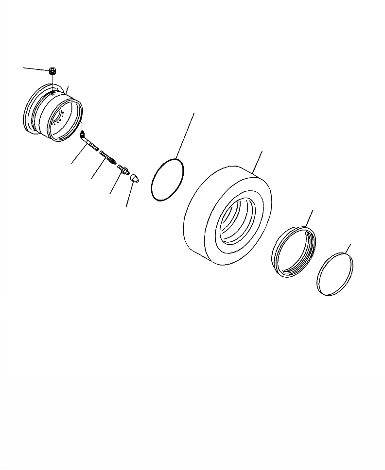 Схема запчастей Komatsu WA320-6 - S-A ОБОД КОЛЕСА БЕСКАМЕРНЫЕ ШИНЫ ПОДВЕСКА И КОЛЕСА