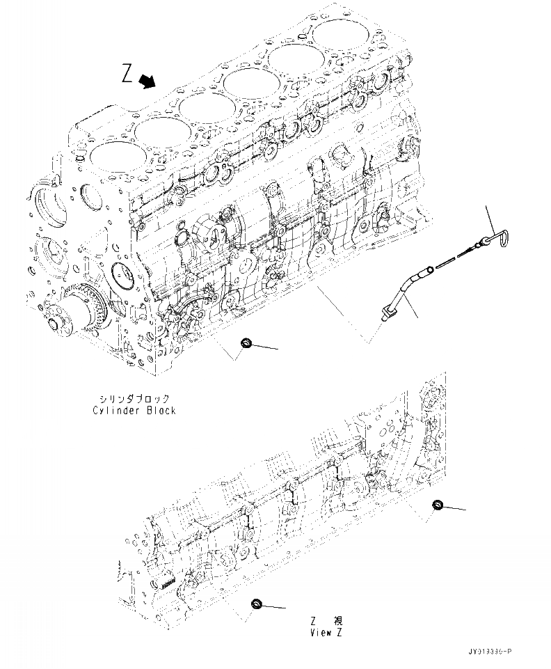 Схема запчастей Komatsu WA320-7 - ALG- МАСЛ. ЩУП ДВИГАТЕЛЬ