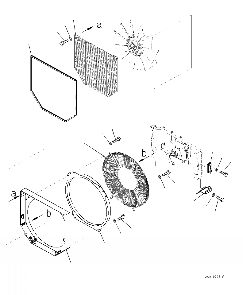 Схема запчастей Komatsu WA320-7 - C-8 РЕШЕТКА ВЕНТИЛЯТОРА РАДИАТОРА СИСТЕМА ОХЛАЖДЕНИЯ