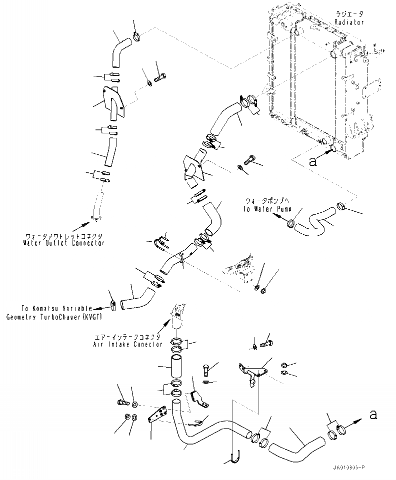 Схема запчастей Komatsu WA320-7 - C- РАДИАТОР ХЛАДАГЕНТ ТРУБЫ СИСТЕМА ОХЛАЖДЕНИЯ