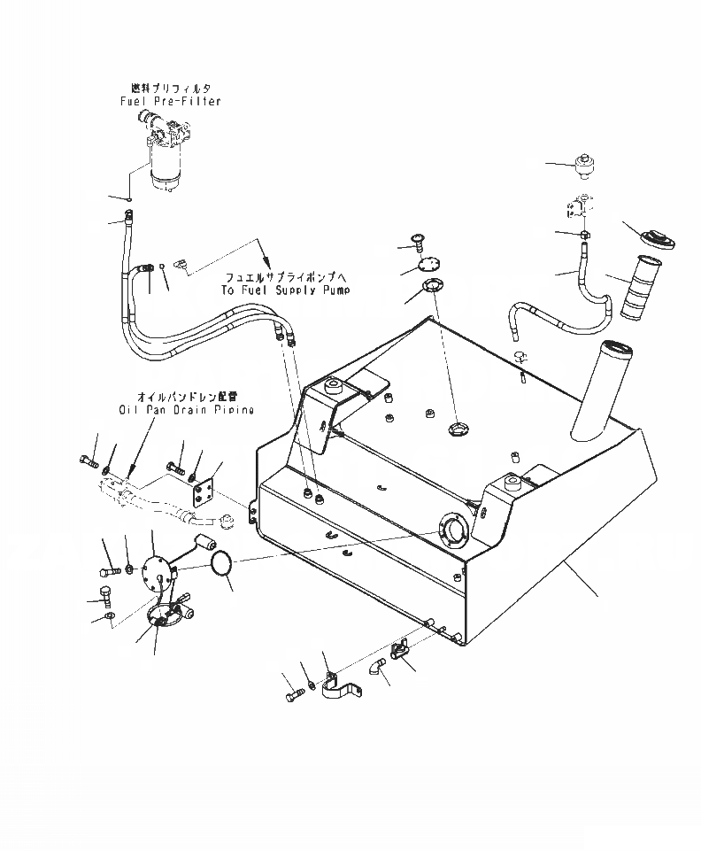 Схема запчастей Komatsu WA320-7 - D- ТОПЛИВН. БАК. БАК И ФИЛЬТР ТОПЛИВН. БАК. AND КОМПОНЕНТЫ