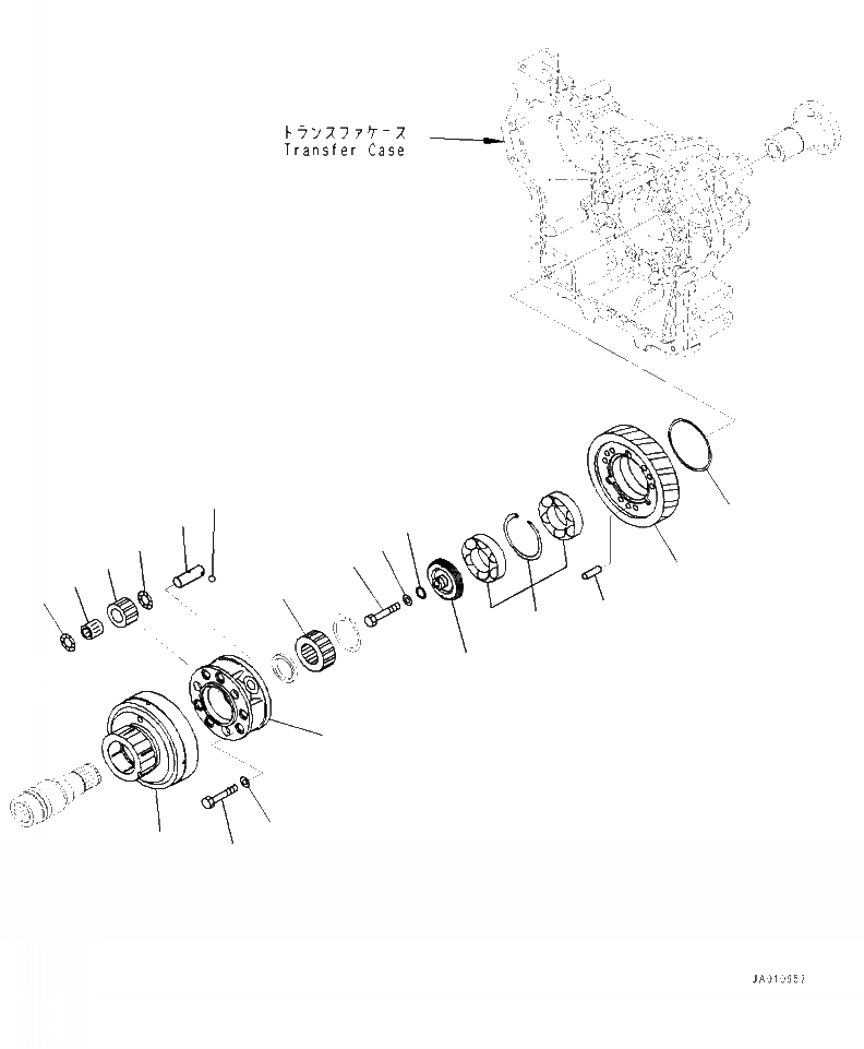 Схема запчастей Komatsu WA320-7 - F- ПЕРЕДАЧА ВХОДН. ВАЛ СИЛОВАЯ ПЕРЕДАЧА И КОНЕЧНАЯ ПЕРЕДАЧА