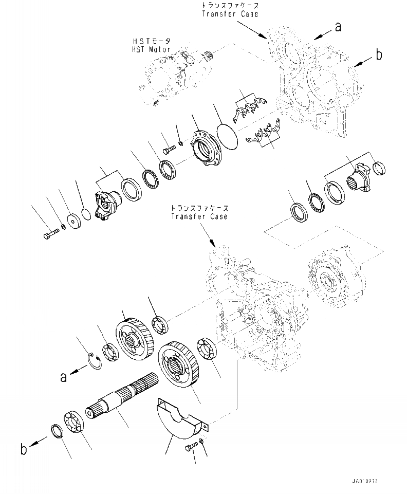 Схема запчастей Komatsu WA320-7 - F- ПЕРЕДАЧА ВЫХОДНОЙ ВАЛ СИЛОВАЯ ПЕРЕДАЧА И КОНЕЧНАЯ ПЕРЕДАЧА