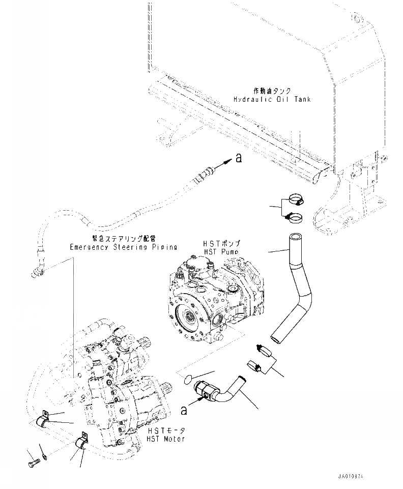 Схема запчастей Komatsu WA320-7 - F7-A HYDROSTATIC ТРАНСМИССИЯ (HST) МАСЛОПРОВОДЯЩАЯ ЛИНИЯ ПОДАЧА ТРУБЫ (С ЭКСТРЕНН. УПРАВЛ.) СИЛОВАЯ ПЕРЕДАЧА И КОНЕЧНАЯ ПЕРЕДАЧА