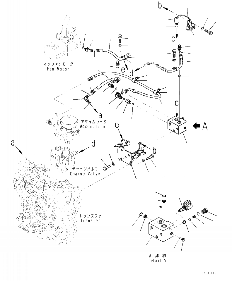 Схема запчастей Komatsu WA320-7 - F- СТОЯНОЧНЫЙ ТОРМОЗ УПРАВЛ-Е СИЛОВАЯ ПЕРЕДАЧА И КОНЕЧНАЯ ПЕРЕДАЧА