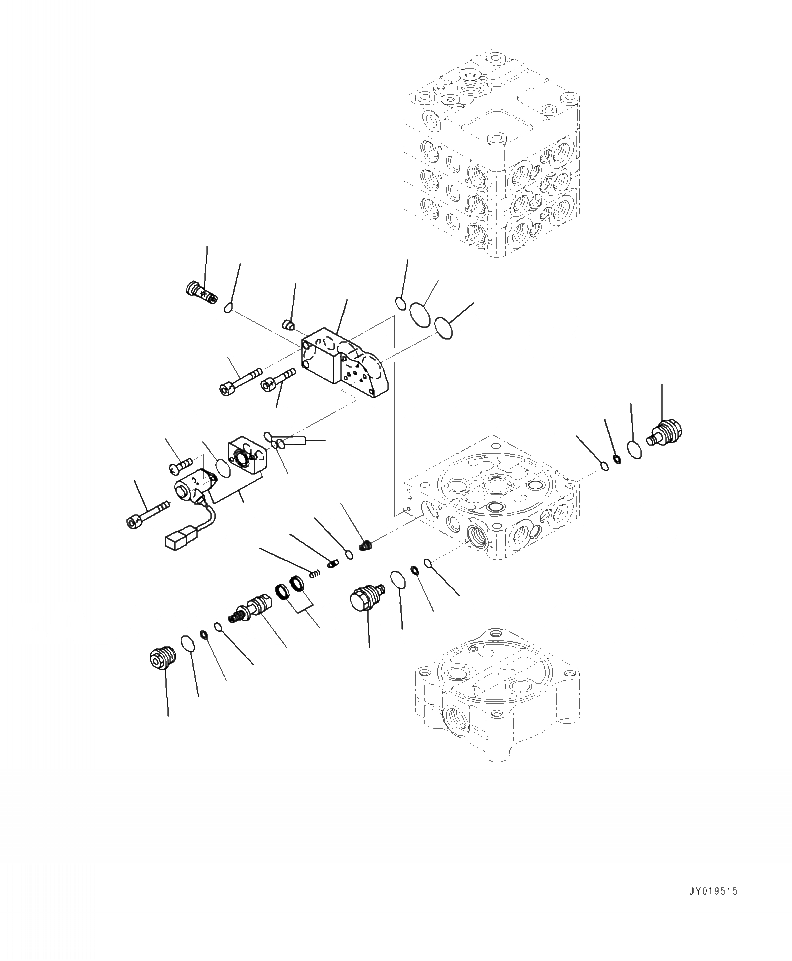 Схема запчастей Komatsu WA320-7 - H- УПРАВЛЯЮЩ. КЛАПАН 3-Х СЕКЦИОНН. ASSEMBLY (/) ГИДРАВЛИКА