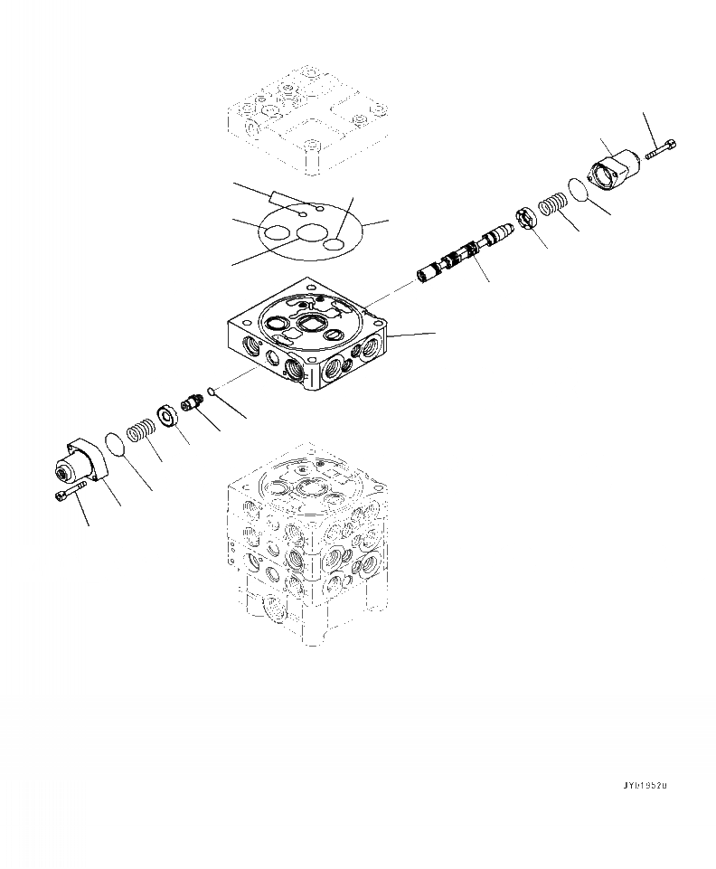 Схема запчастей Komatsu WA320-7 - H-9 УПРАВЛЯЮЩ. КЛАПАН 3-Х СЕКЦИОНН. ASSEMBLY (9/) ГИДРАВЛИКА