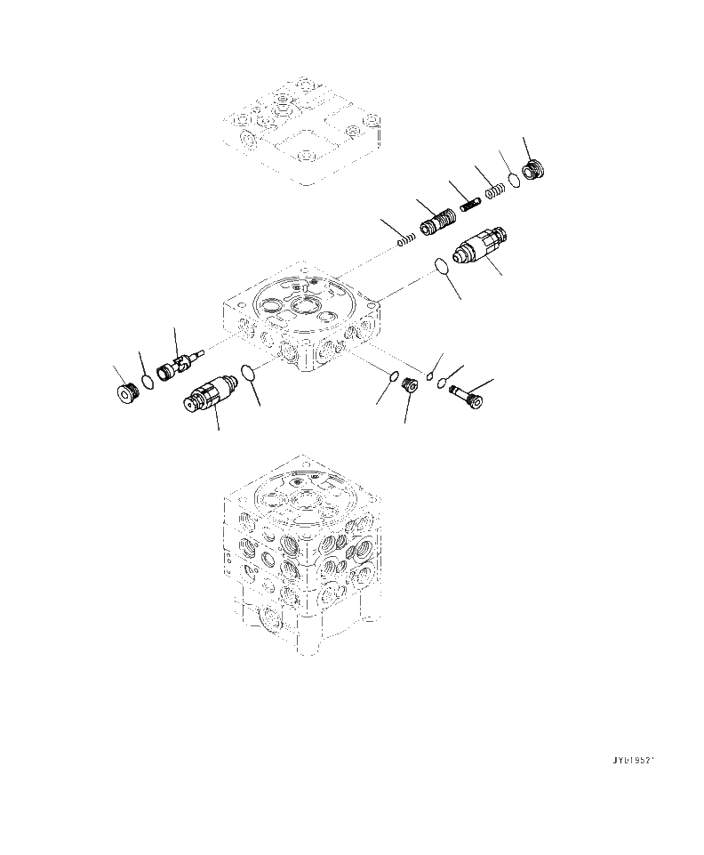 Схема запчастей Komatsu WA320-7 - H- УПРАВЛЯЮЩ. КЛАПАН 3-Х СЕКЦИОНН. ASSEMBLY (/) ГИДРАВЛИКА