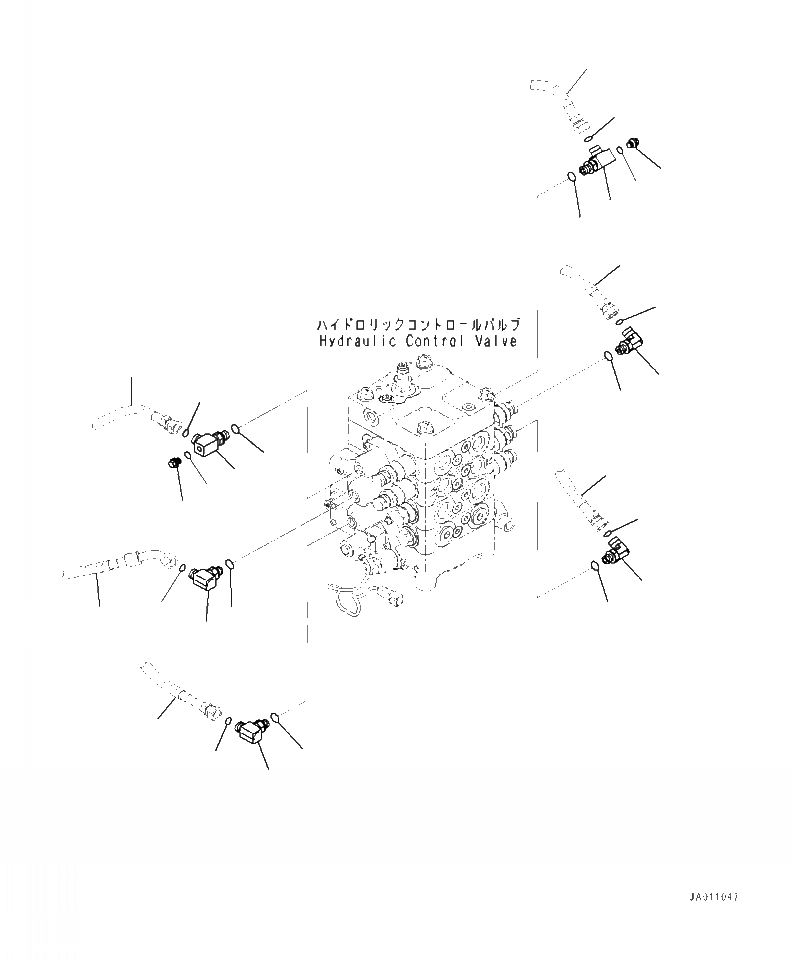 Схема запчастей Komatsu WA320-7 - H- УПРАВЛЯЮЩ. КЛАПАН 3-Х СЕКЦИОНН. ASSEMBLY, КЛАПАН КОМПОНЕНТЫ (/) ГИДРАВЛИКА