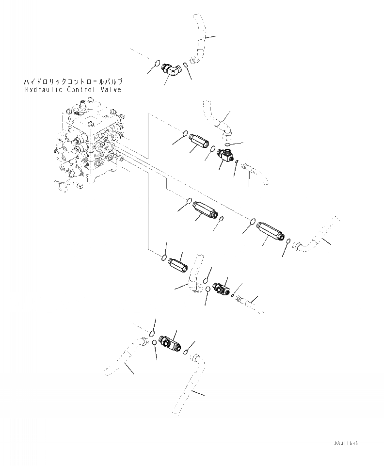 Схема запчастей Komatsu WA320-7 - H- УПРАВЛЯЮЩ. КЛАПАН 3-Х СЕКЦИОНН. КОНТРОЛЬН. КЛАПАН, КЛАПАН КОМПОНЕНТЫ (/) ГИДРАВЛИКА