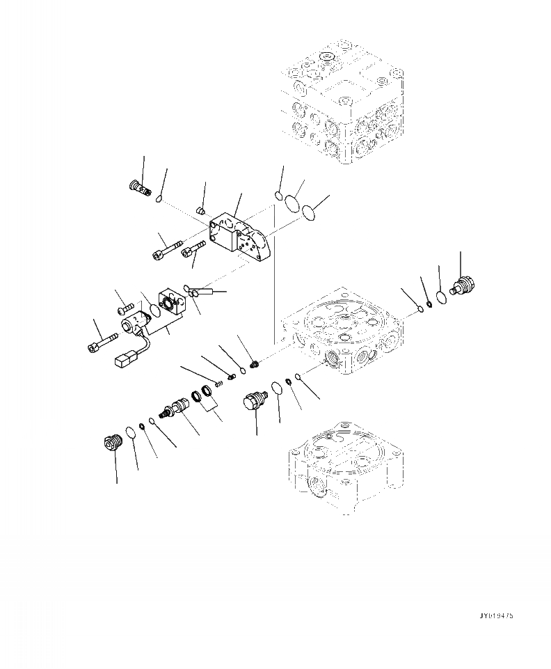 Схема запчастей Komatsu WA320-7 - H- УПРАВЛЯЮЩ. КЛАПАН 2-Х СЕКЦИОНН. ASSEMBLY (/8) ГИДРАВЛИКА